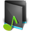 Music Folder Alt Black Icon 64x64 png